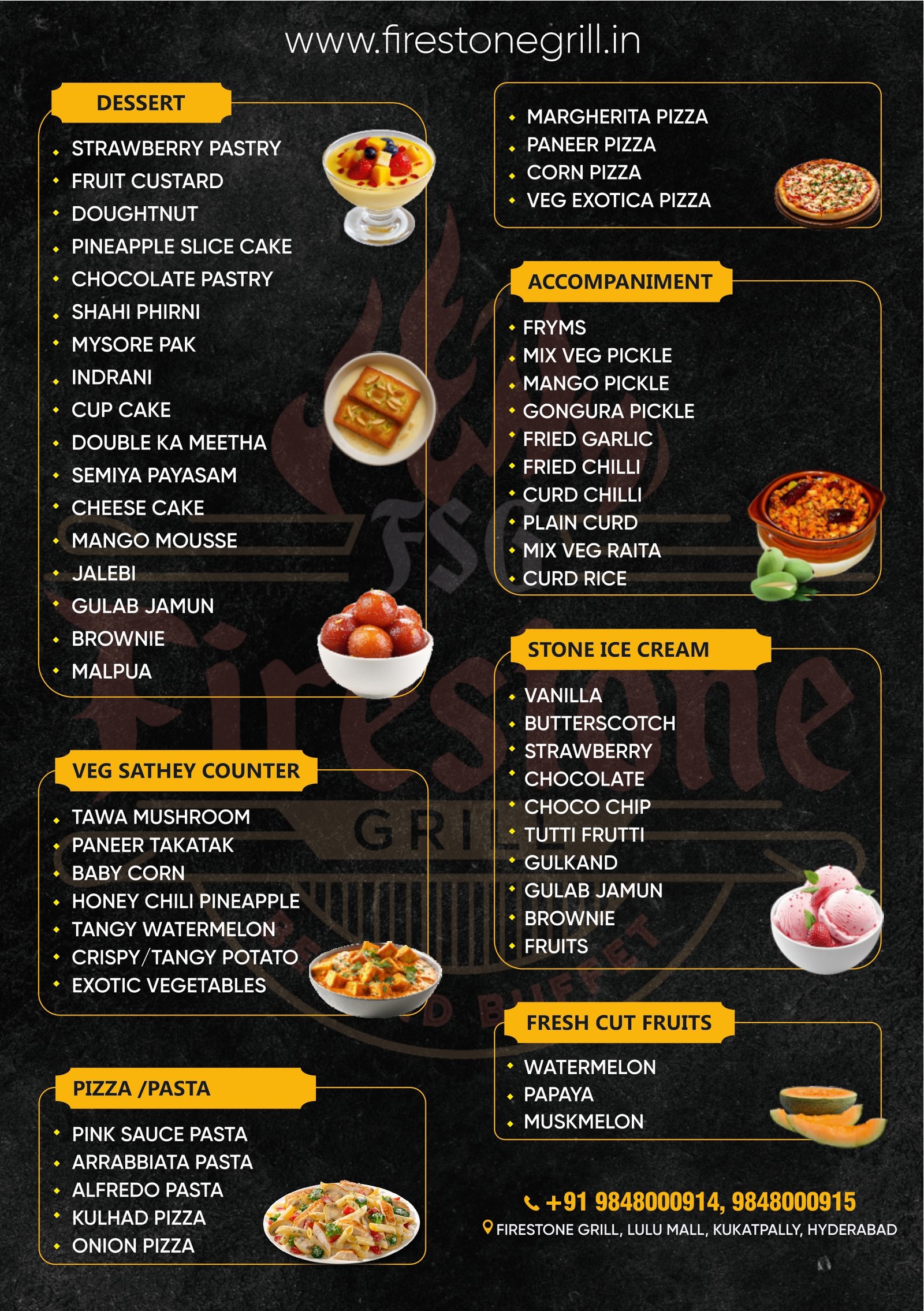 Food Menu Back